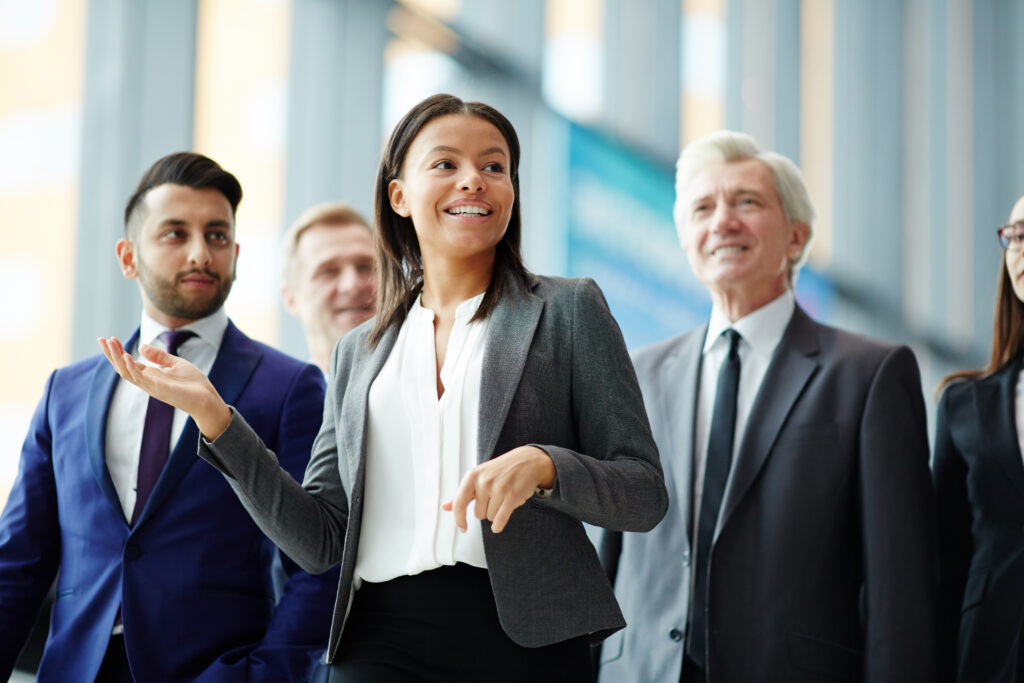 A professional succeeding in a 99 Exposure career by helping clients.